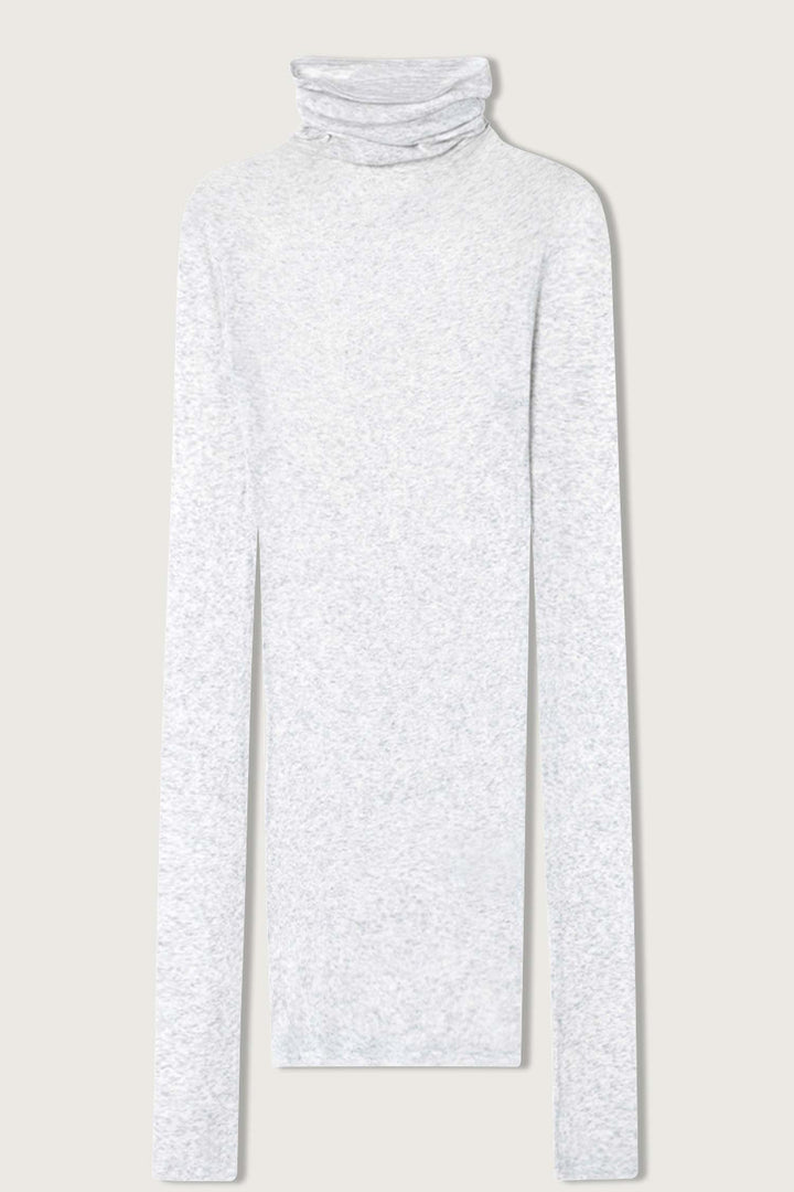 Massachusetts Turtleneck LS T-Shirt in Heather Grey