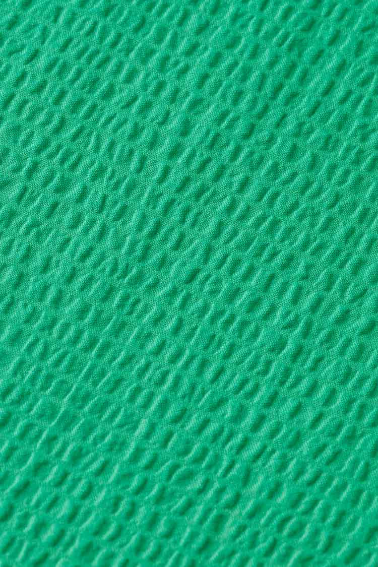 Maxi Dress w Smock Detail in Scuba Green