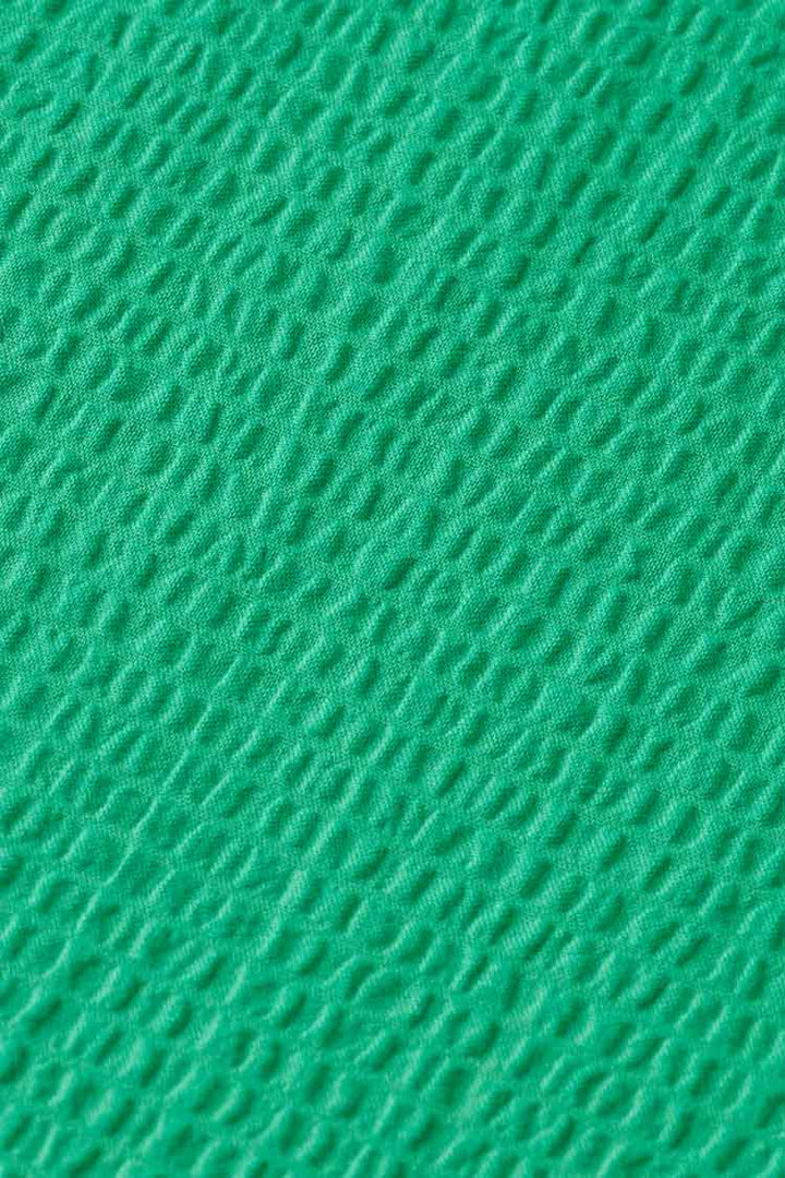 Maxi Dress w Smock Detail in Scuba Green