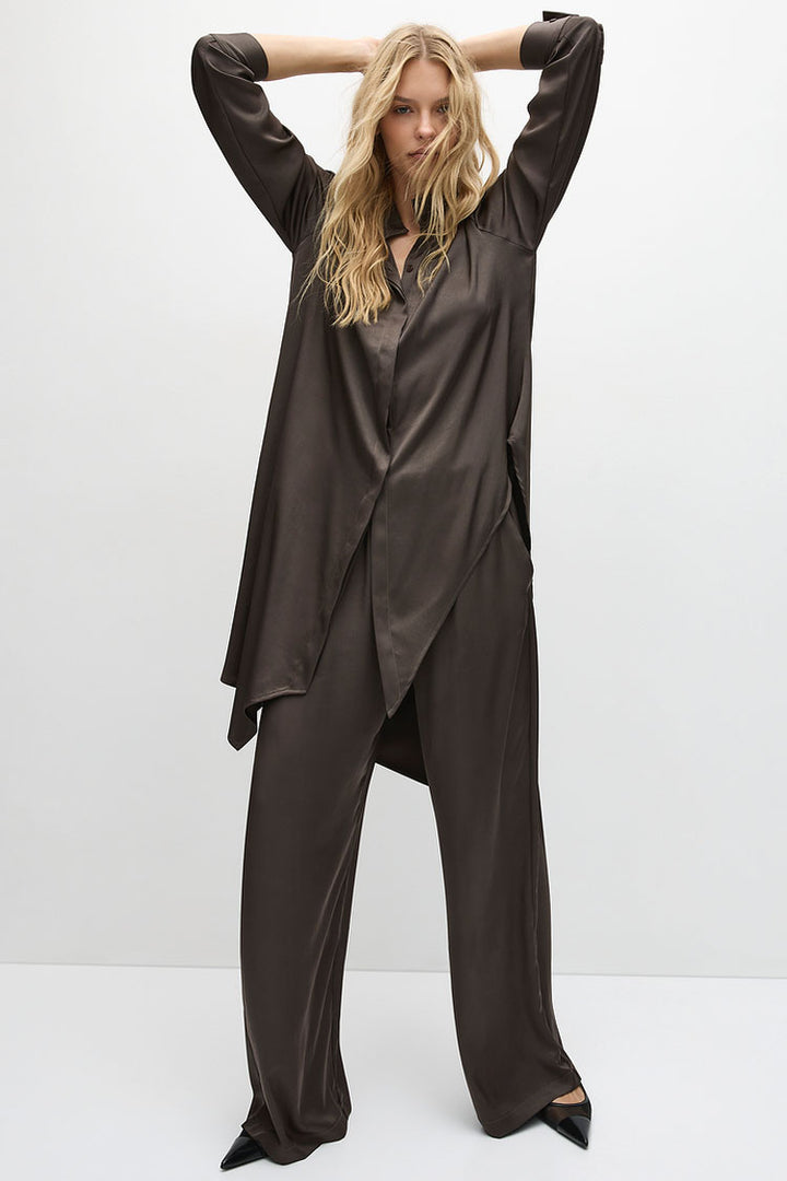 Maxi Gloss Pace Pant in Leather