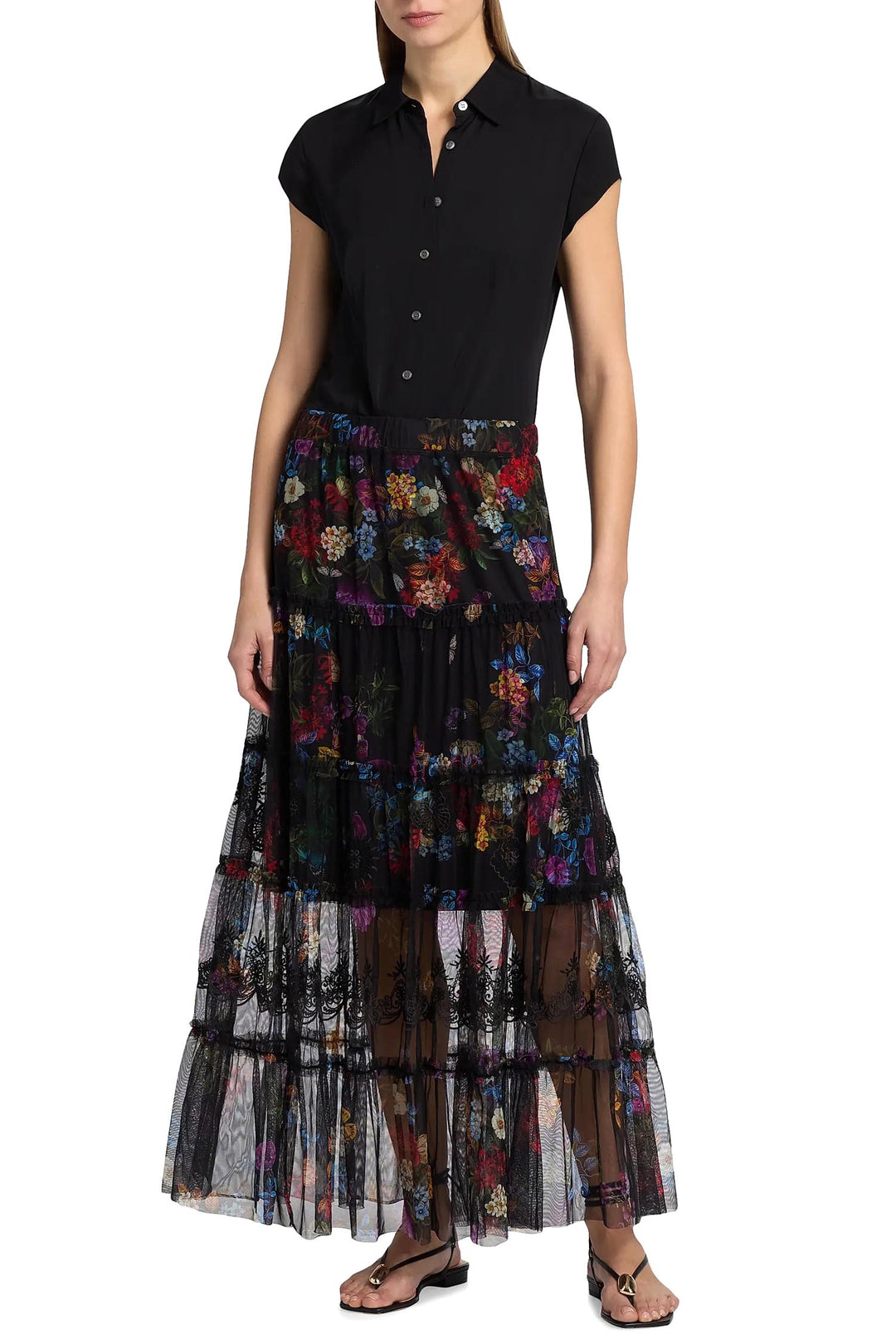 Mazzy Tiered Skirt in Kahlani
