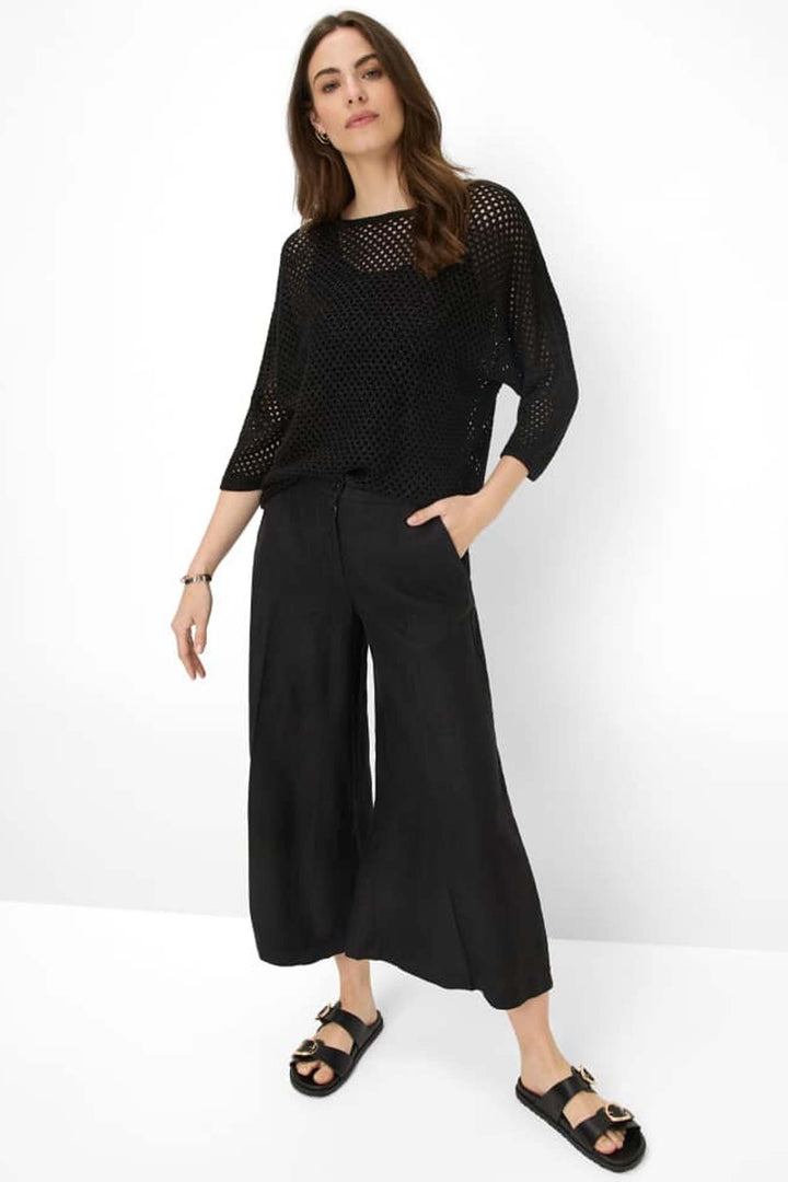 Melli S Wide Chino Pants in Black