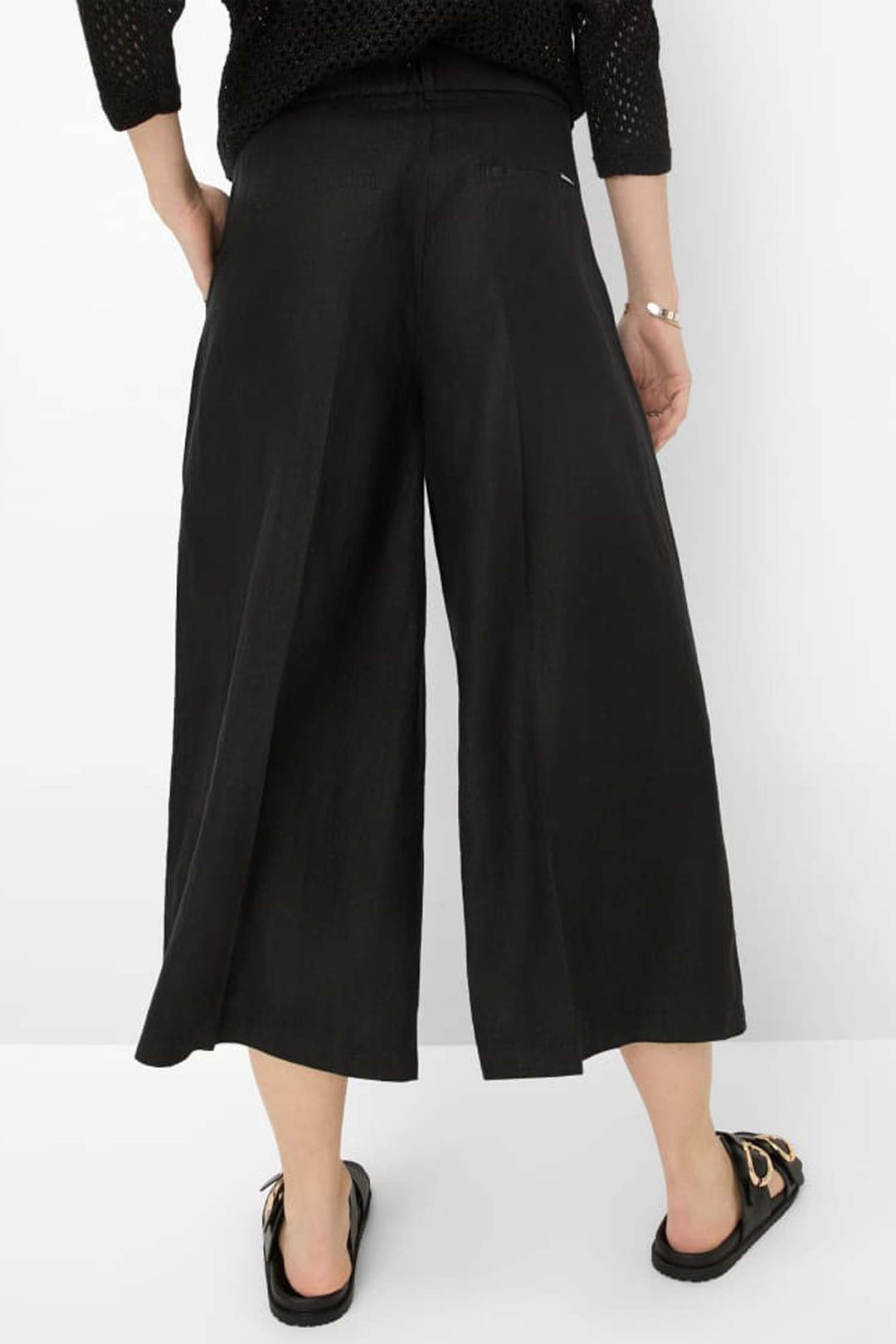 Melli S Wide Chino Pants in Black