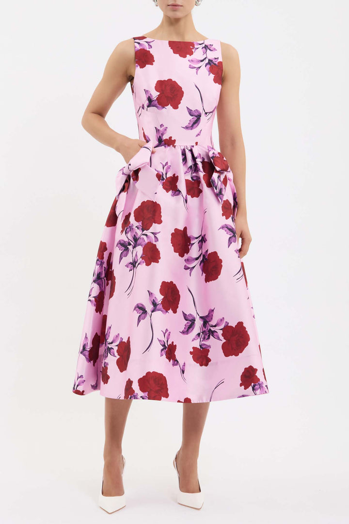 Melora Midi Dress in Lilac Vintage Rose