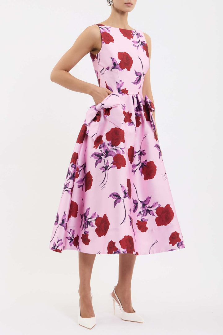 Melora Midi Dress in Lilac Vintage Rose