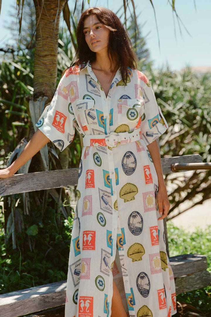 Memento Dress in Holiday Stamp