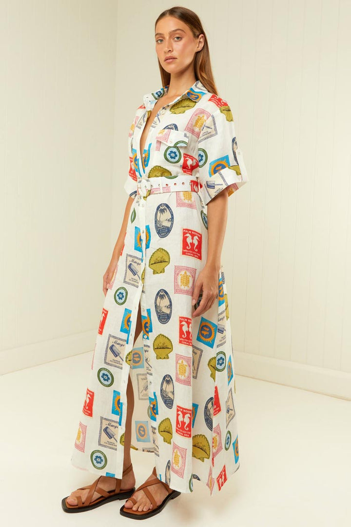 Memento Dress in Holiday Stamp