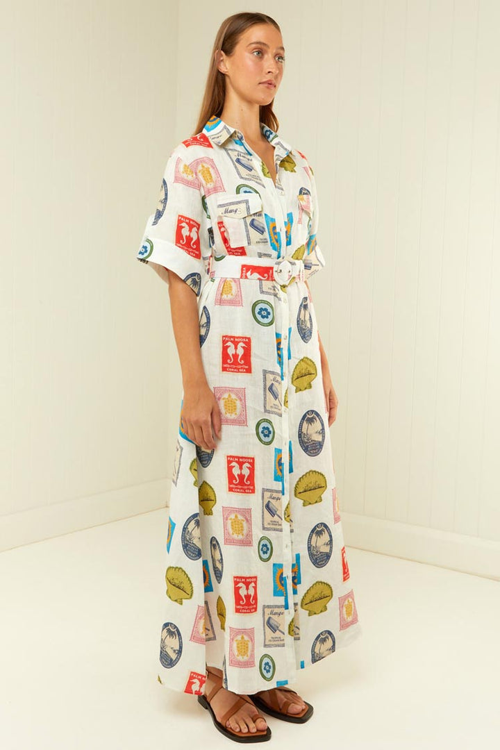 Memento Dress in Holiday Stamp