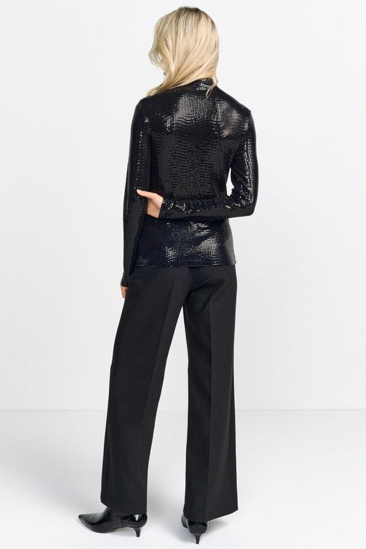 Metallic Roll Neck Top