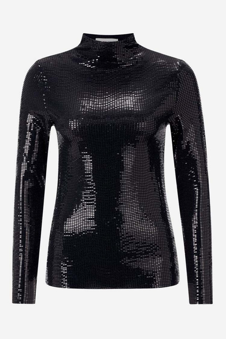 Metallic Roll Neck Top