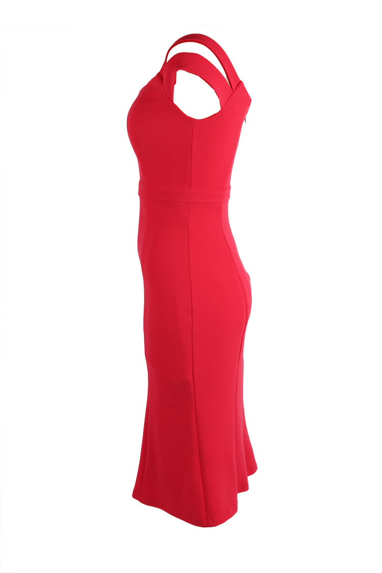 Mia Midi Dress in Flamingo | FINAL SALE