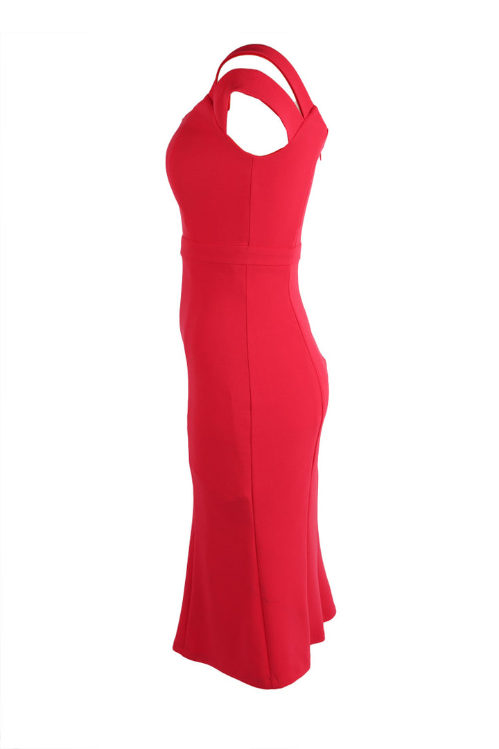 Mia Midi Dress in Flamingo | FINAL SALE