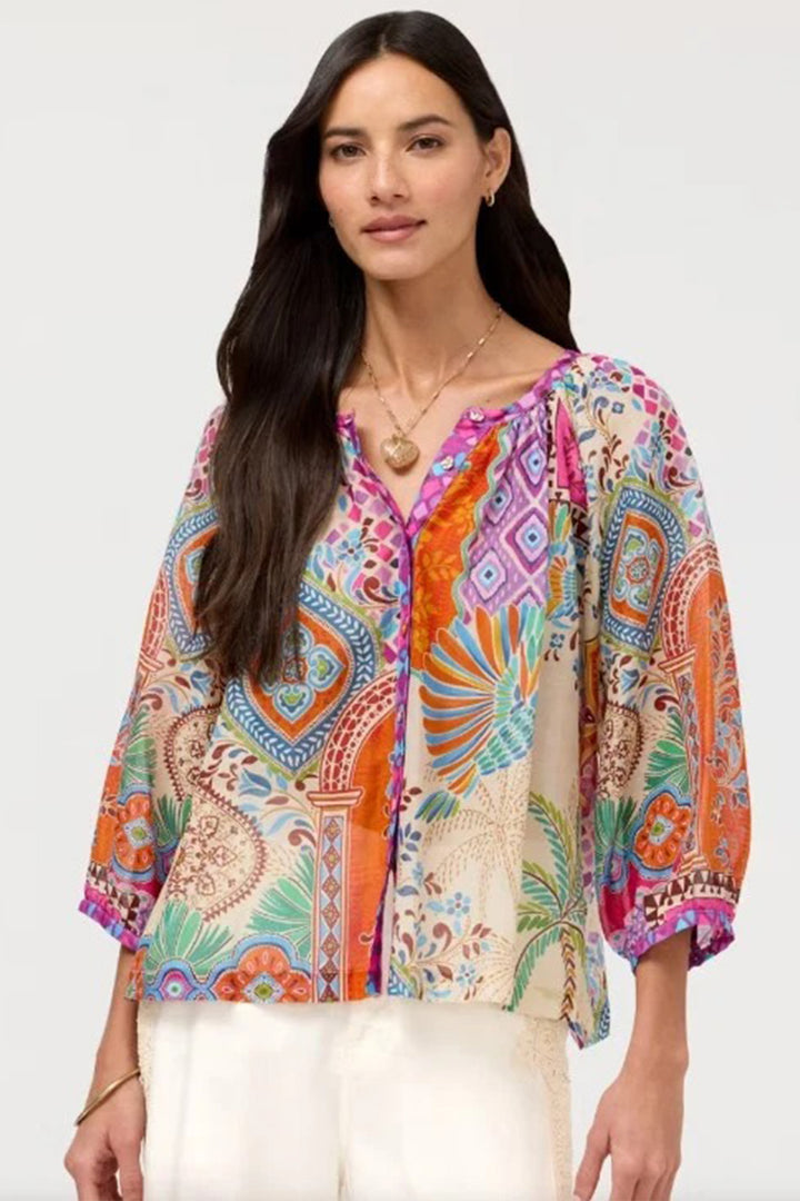 Michaella Peasant Blouse in Avelar