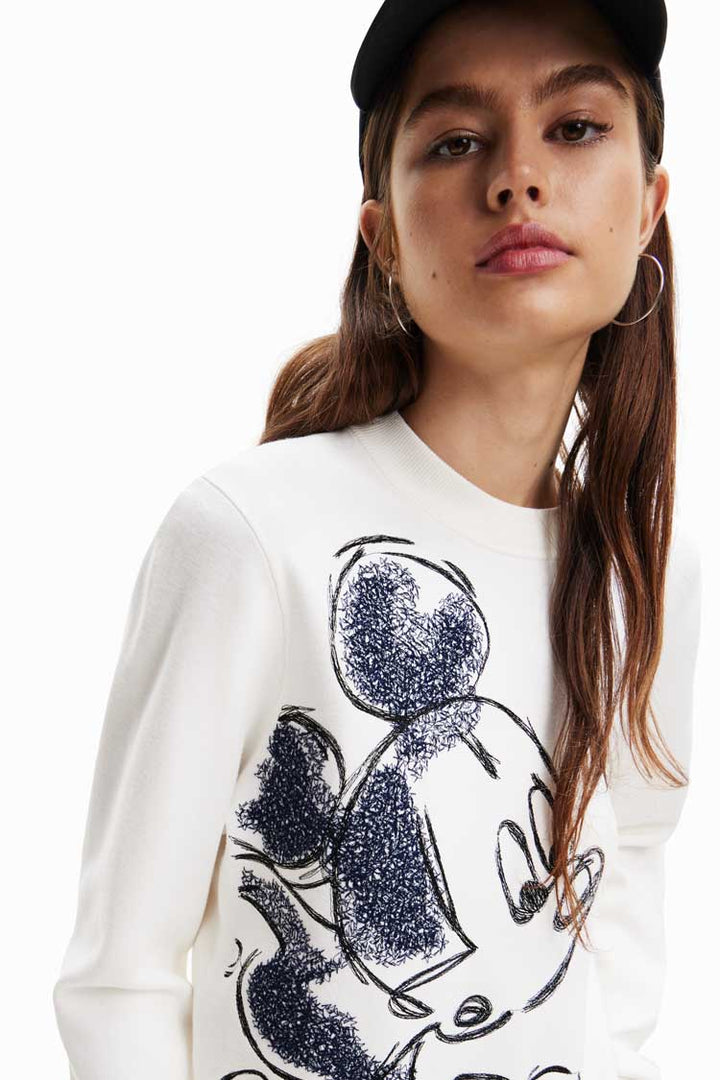 Mickey Mouse Embroidered Pullover