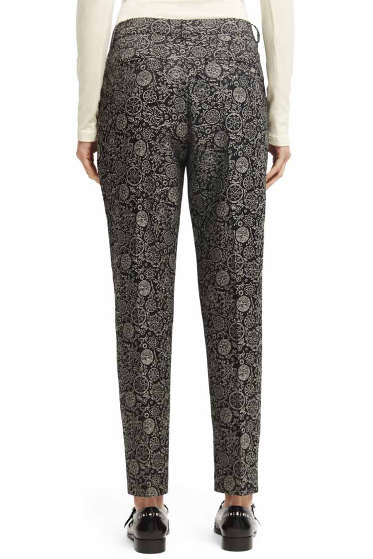 Mid-rise Jacquard Trousers in Planetary Icons | FINAL SALE