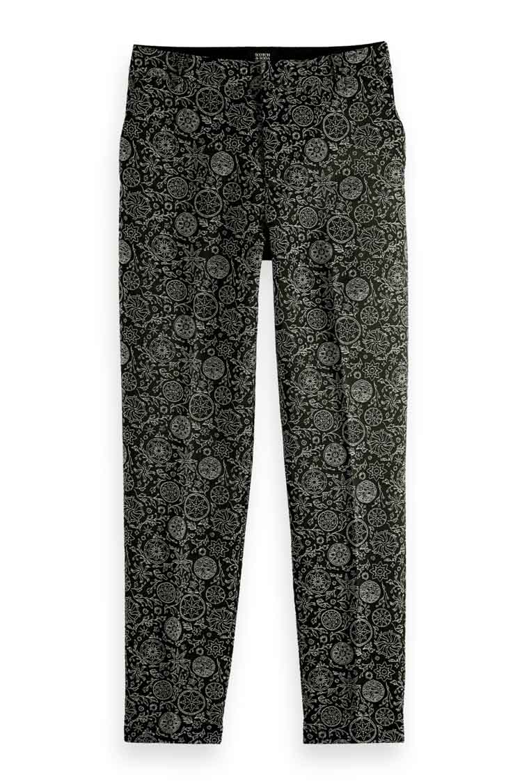 Mid-rise Jacquard Trousers in Planetary Icons | FINAL SALE