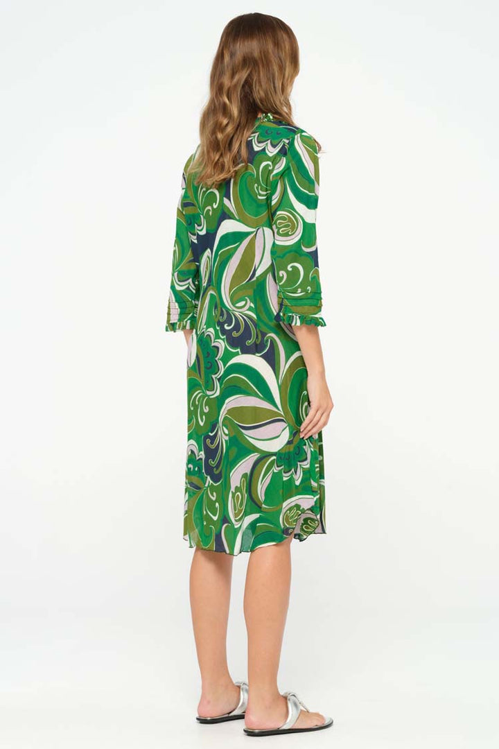 Middy Poppy Dress in Costa Nova Emerald