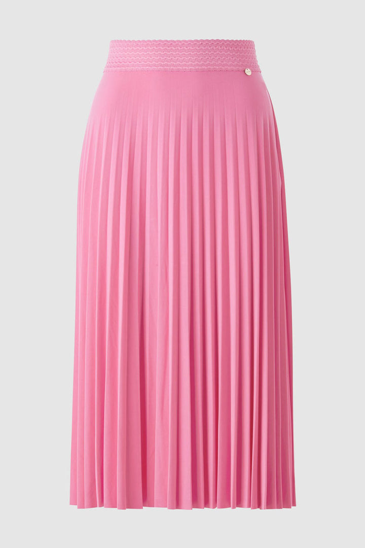 Midi Length Pleated Skirt in Pink