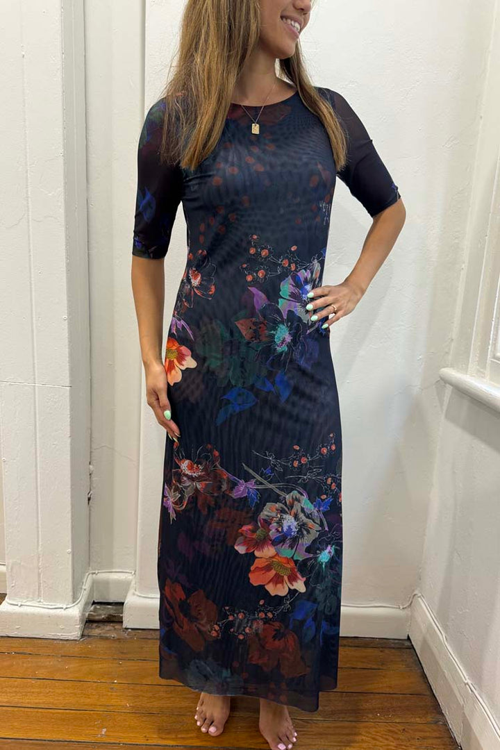 Midnights Astrid Mesh Midi Dress