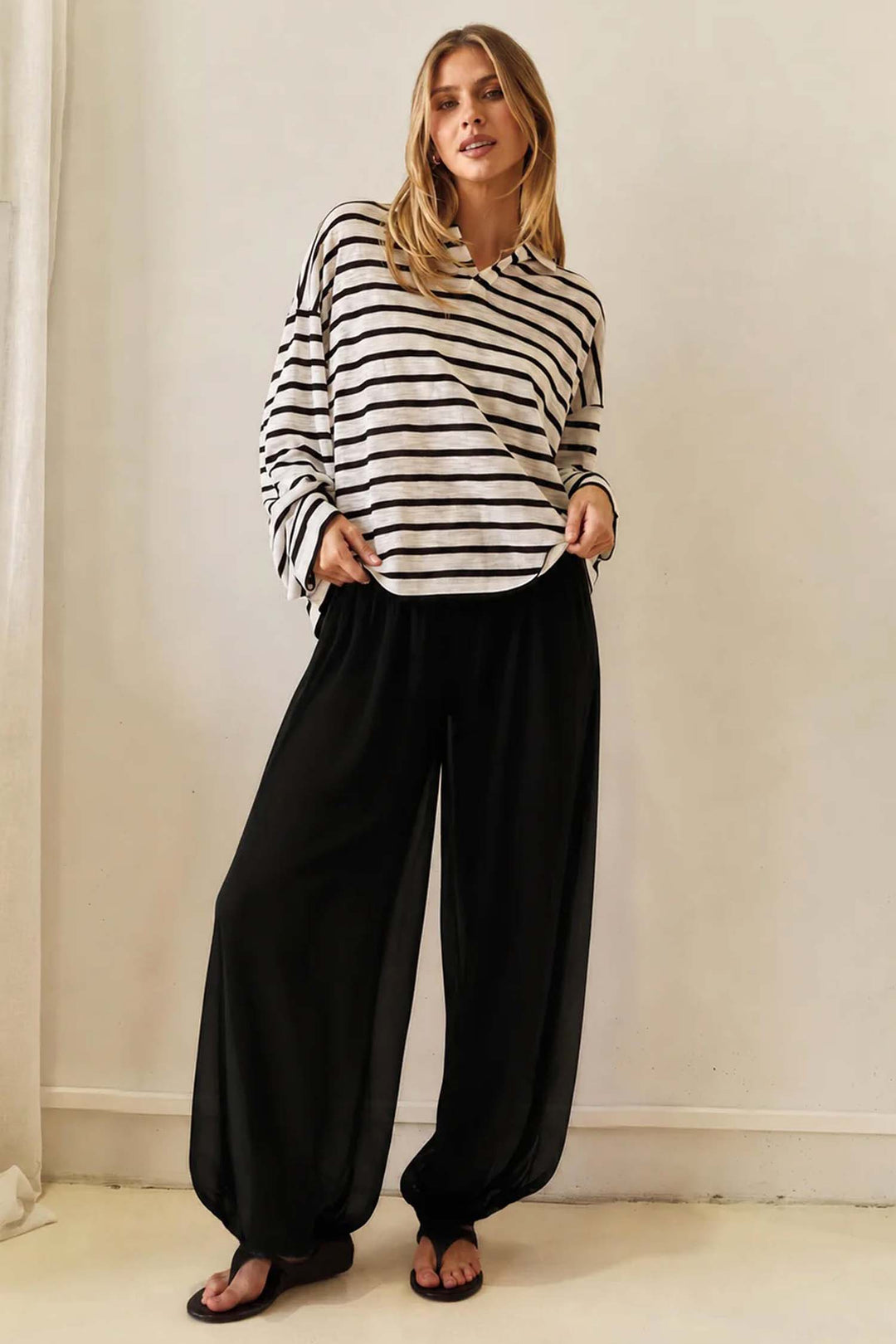 Miles Balloon Pant in Black