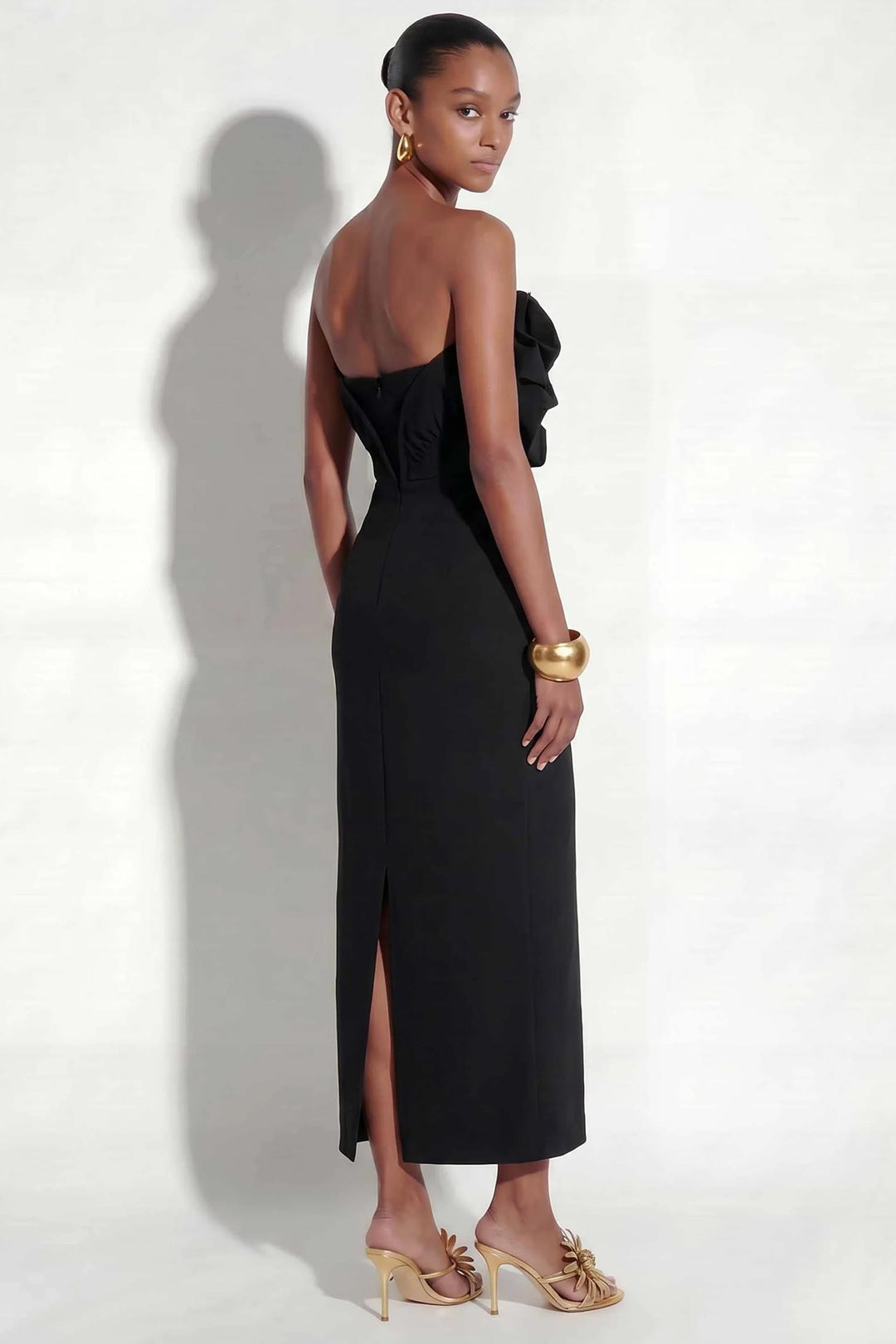 Miles Strapless Maxi Dress in Black