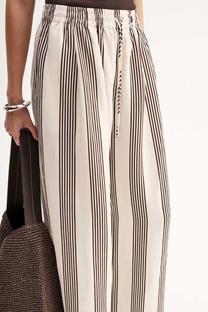 Milo Stripe Pant in Chocolate Stripe