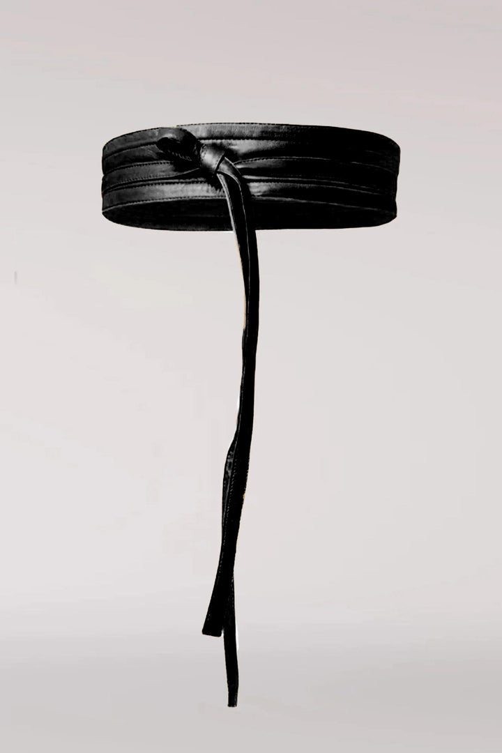 Milton Leather Belt in Black