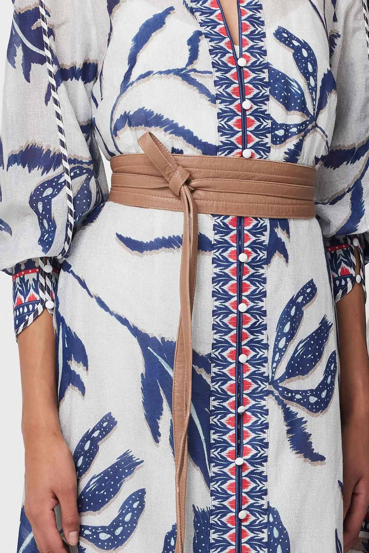 Milton Leather Belt in Husk