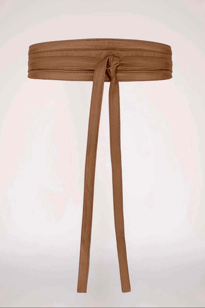 Milton Leather Belt in Husk