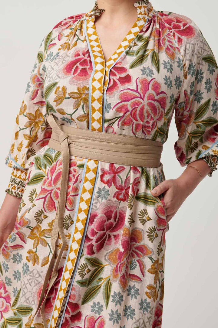 Milton Leather Belt in Oatmeal