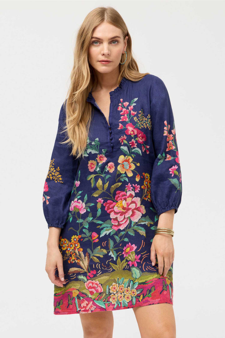 Miraze Shift Field Dress in Blue Night