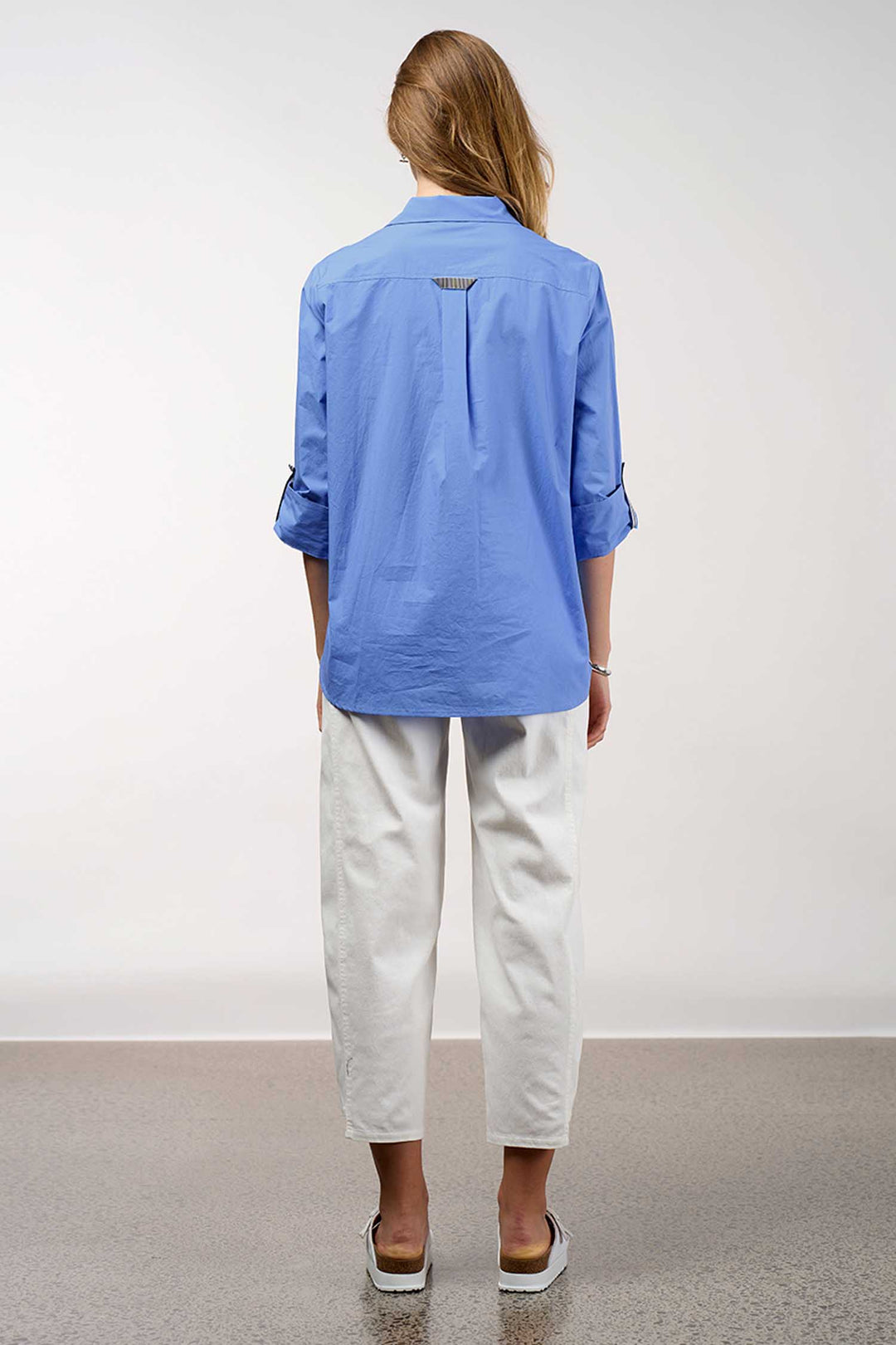 Mixed Media Shirt in Sky
