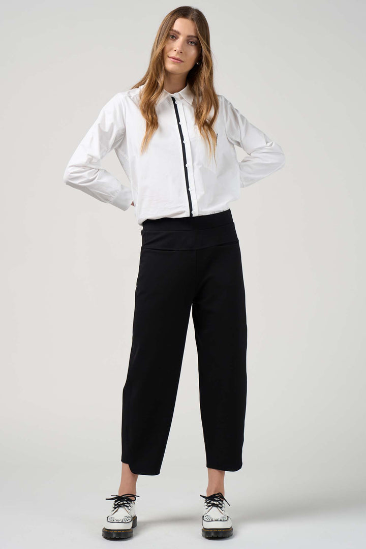 Mixed Media Shirt in White