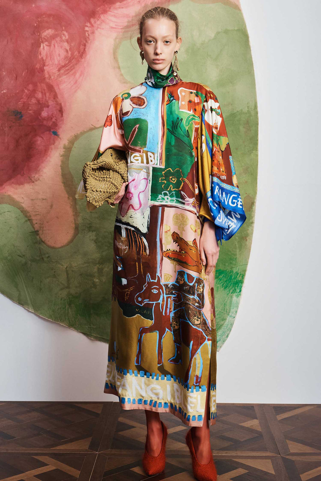 Mlak Silk Midi Dress