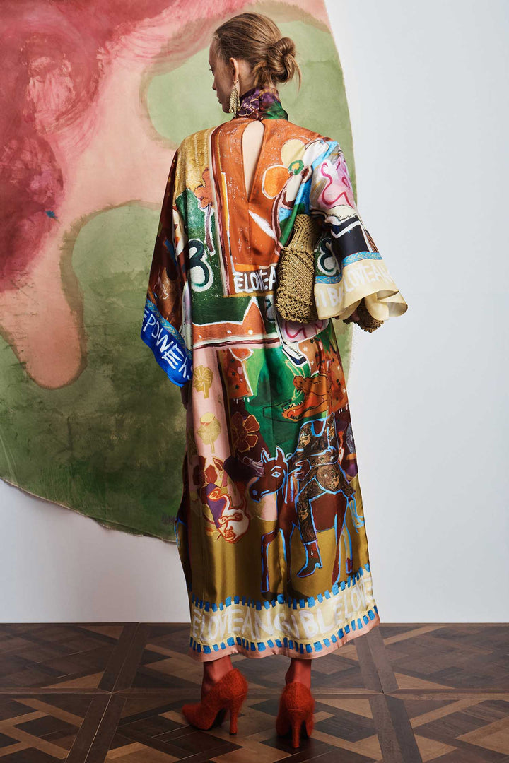 Mlak Silk Midi Dress