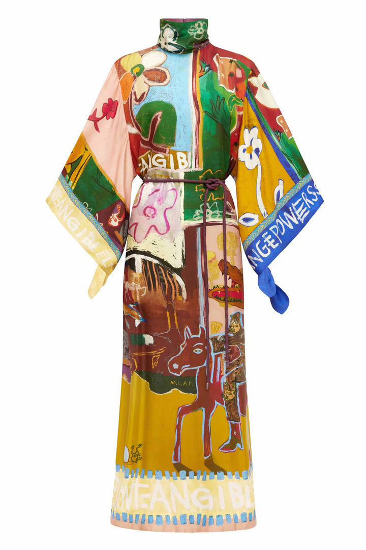 Mlak Silk Midi Dress