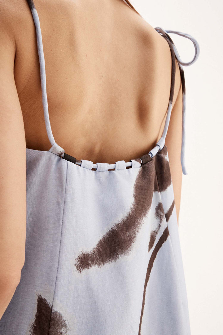 Monet Mini Dress in Chocolate Floral