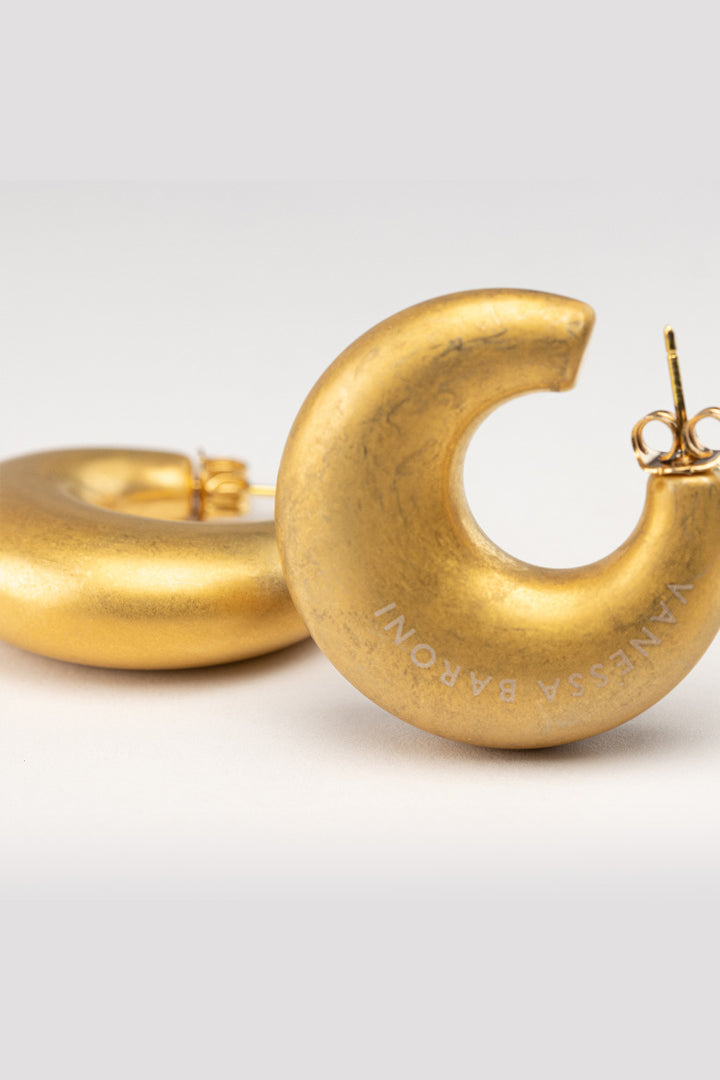 Moon Earring in Gold Vintage