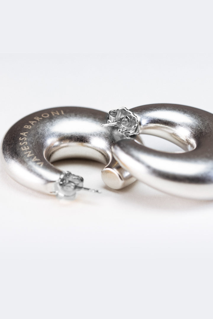 Moon Earring in Silver Vintage