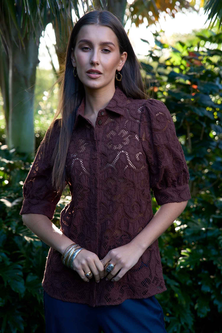 Moonstone Shirt in Espresso