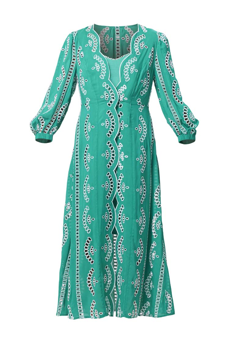 Morgan Embroidered Coat Dress | FINAL SALE