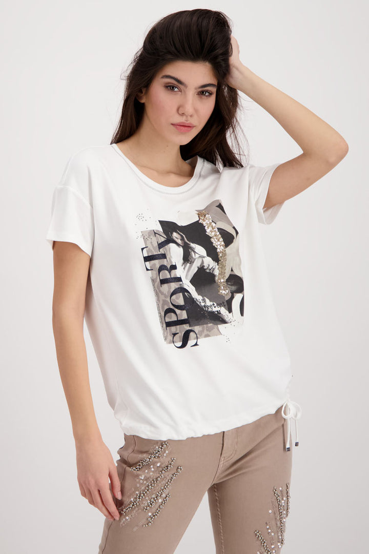 Motif Tie Sporty SS Top