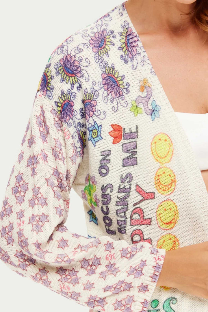 Mykonos Printed Cardigan in Markers