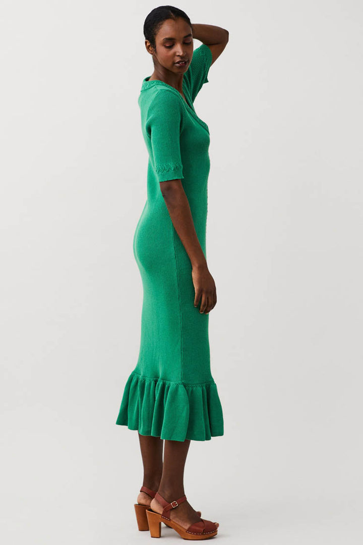 Myla Dress in Winder Green