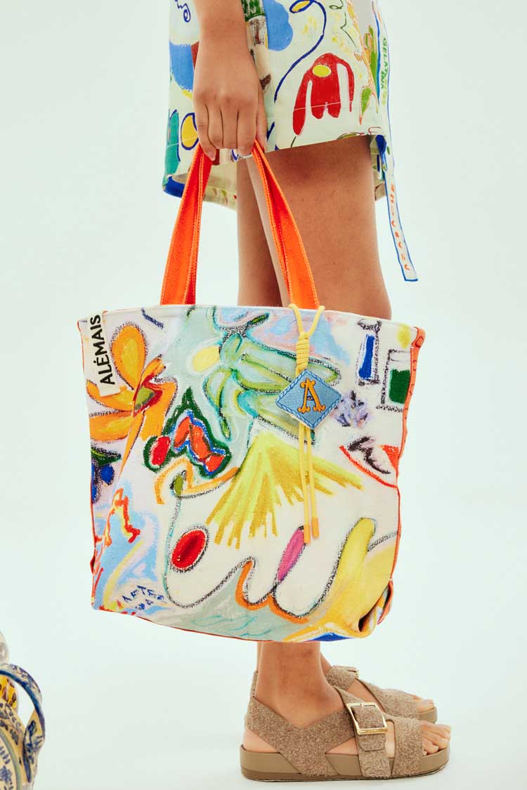 Nadia Spliced Shopper Tote