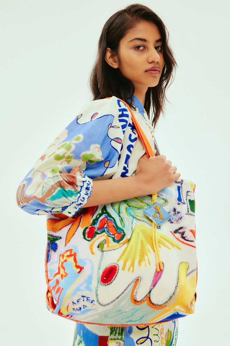 Nadia Spliced Shopper Tote