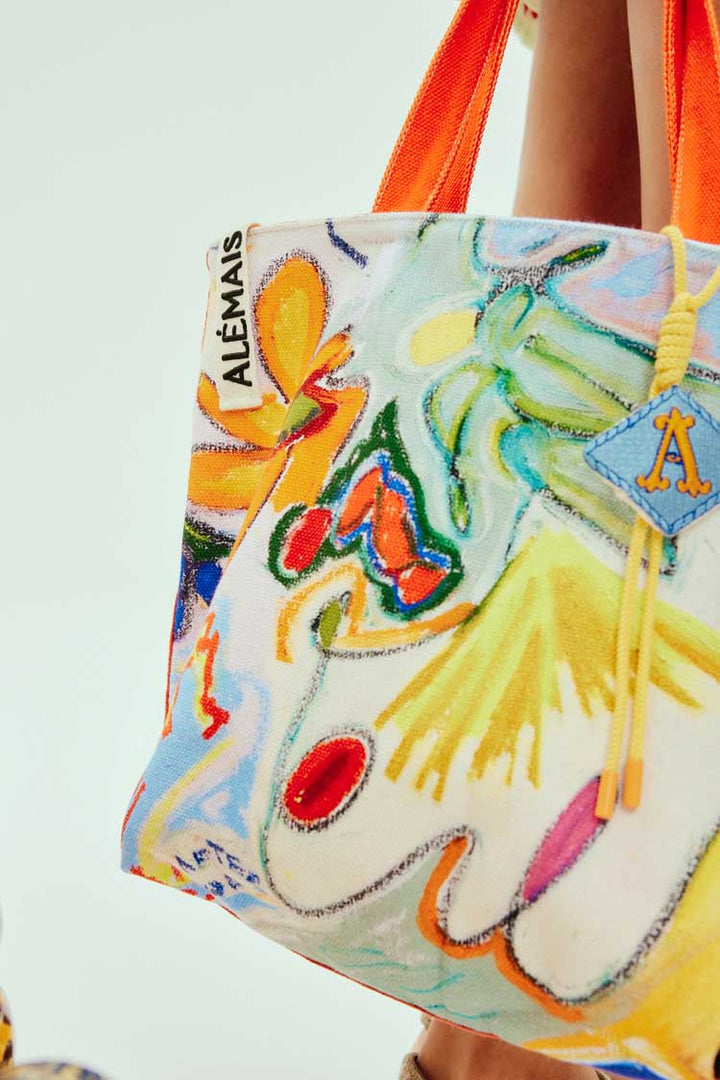 Nadia Spliced Shopper Tote