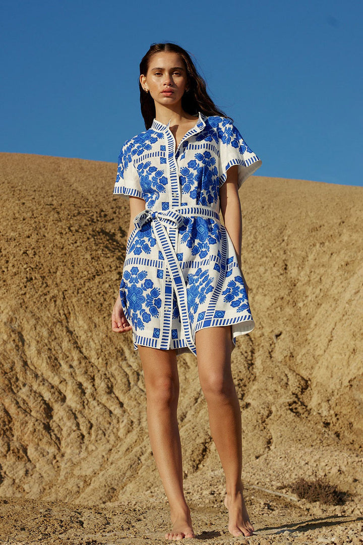 Nami Dress in Mediterranean Foam