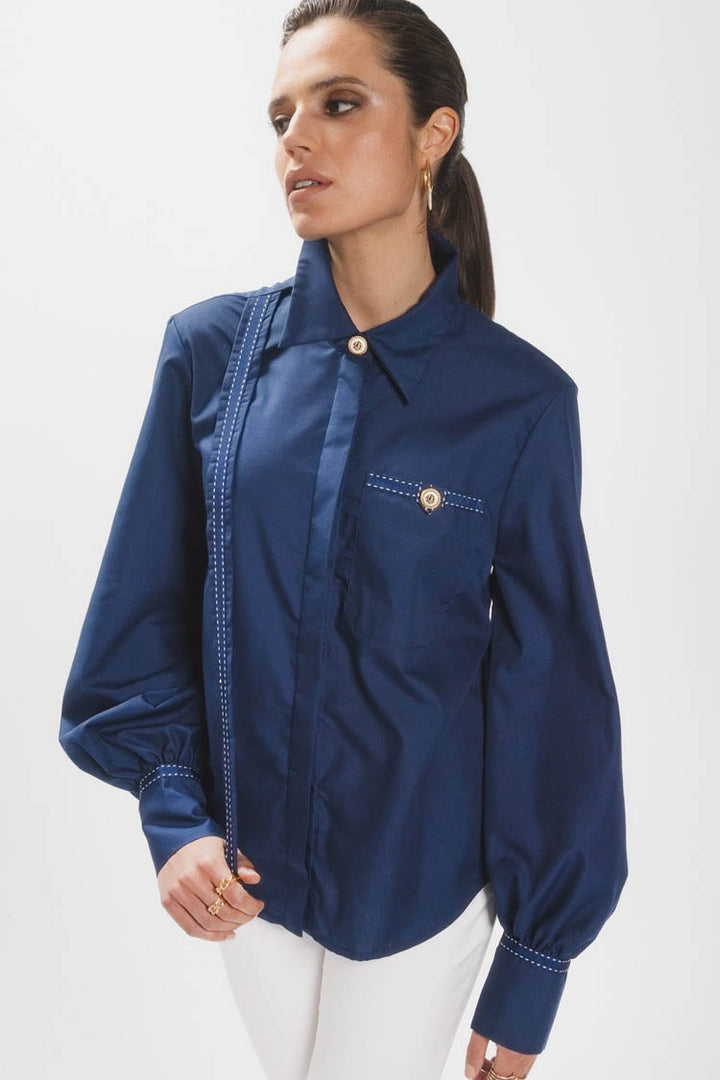 Nautica Blouse in Royal Navy