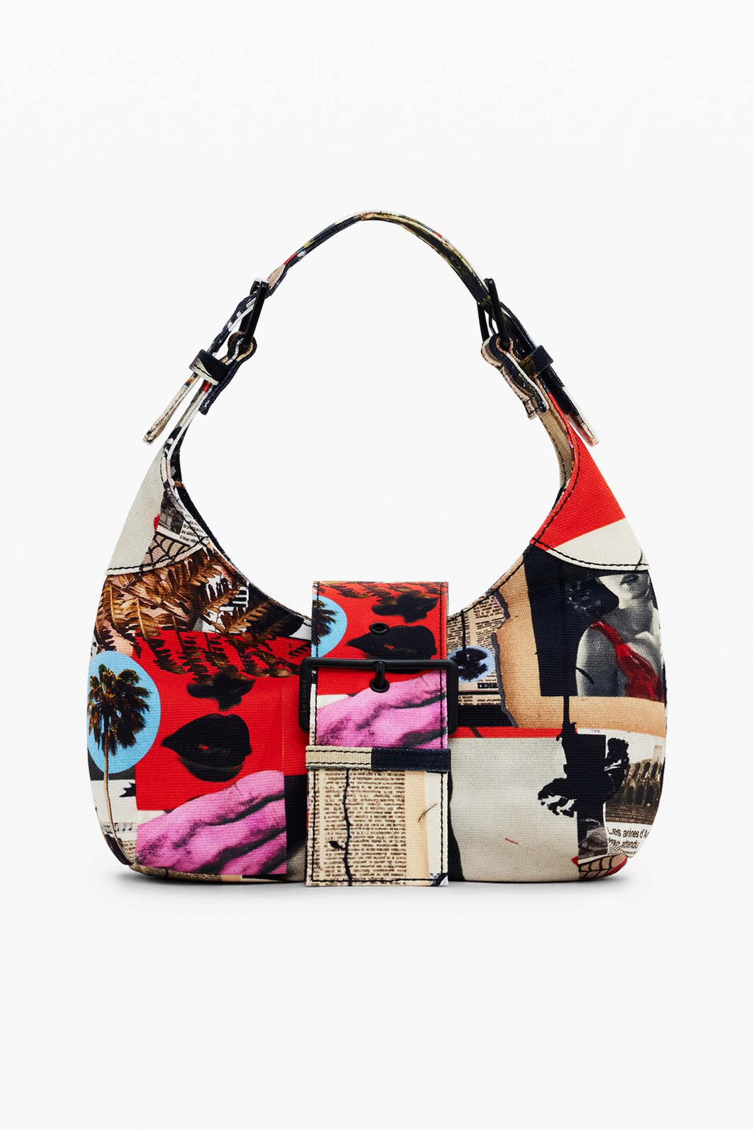 Newspaper Collage Print Bag
